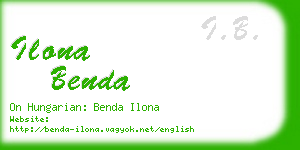 ilona benda business card